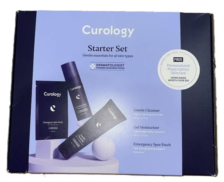 Curology Skincare Starter Set, Gentle Essentials Kit for All Skin Types - 3ct