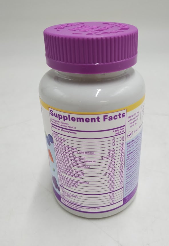 SmartyPants Toddler Multi & Omega 3 Fish Oil Gummy Vitamins with D3, C & B12 - 70 ct EXP 02/2026