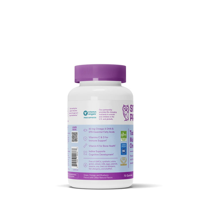 SmartyPants Toddler Multi & Omega 3 Fish Oil Gummy Vitamins with D3, C & B12 - 70 ct