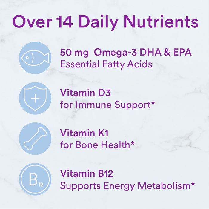 SmartyPants Toddler Multi & Omega 3 Fish Oil Gummy Vitamins with D3, C & B12 - 70 ct