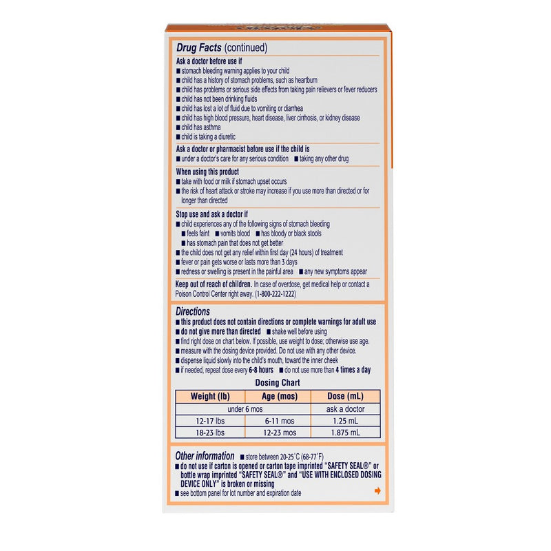 Infants' Motrin Dye-Free Pain Reliever/Fever Reducer Liquid Drops - Ibuprofen (NSAID) - Berry - 1 fl oz