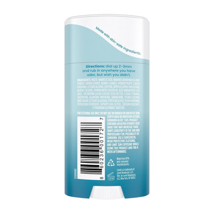 Lume Invisible Cream Deodorant Stick - Unscented - 2.2oz