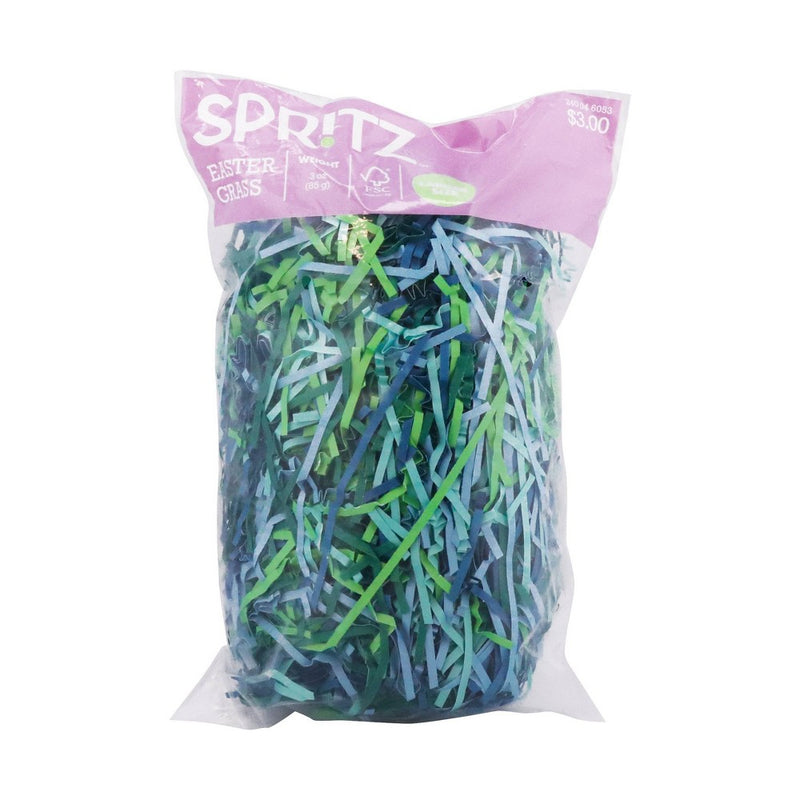 1.25oz Crinkle Easter Grass Cool Color Mix - Spritz