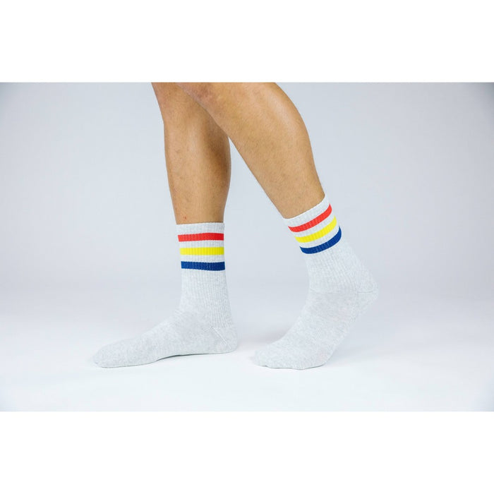 Pair of Thieves Men's Cushion Crew Socks 3pk - Gray/Black