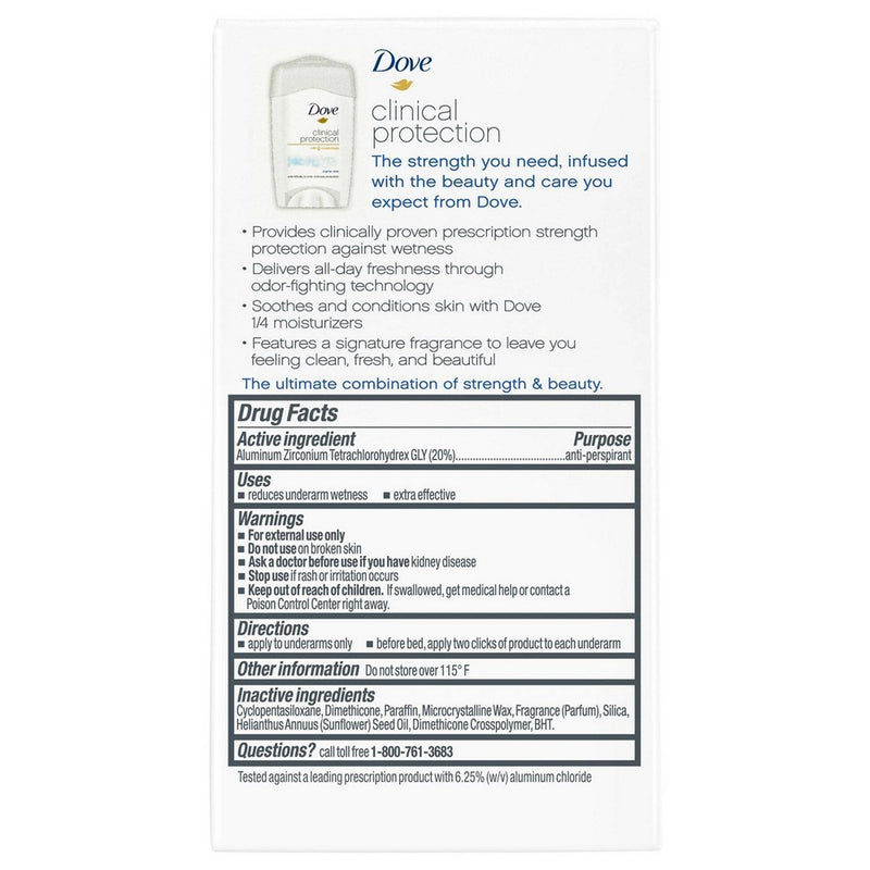 Dove Beauty Clinical Protection Cool Essentials Women's Antiperspirant & Deodorant Stick - 1.7oz