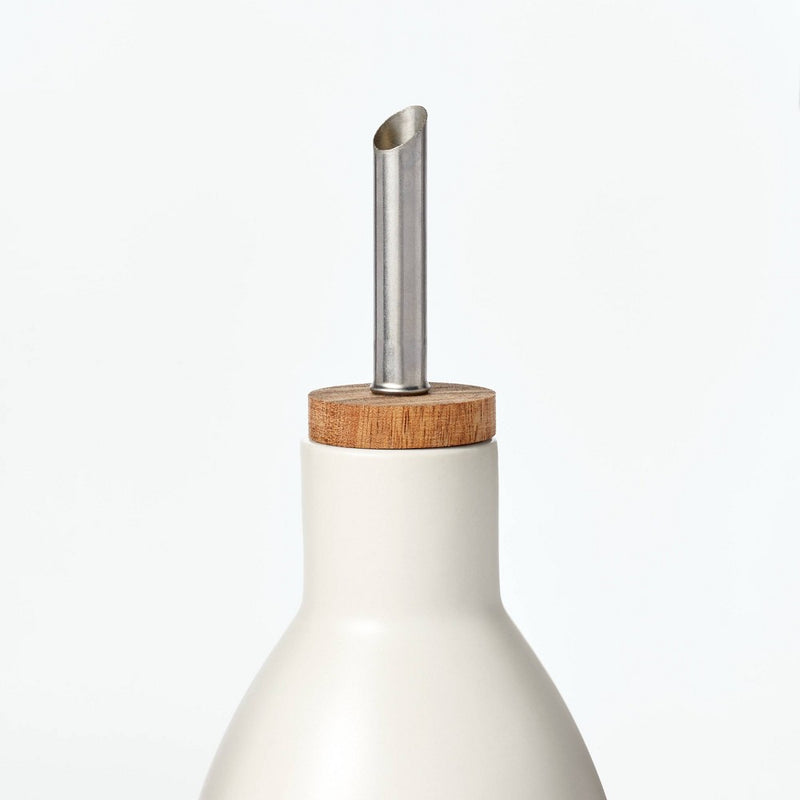 Ceramic Vinegar Pour Bottle Cream - Figmint
