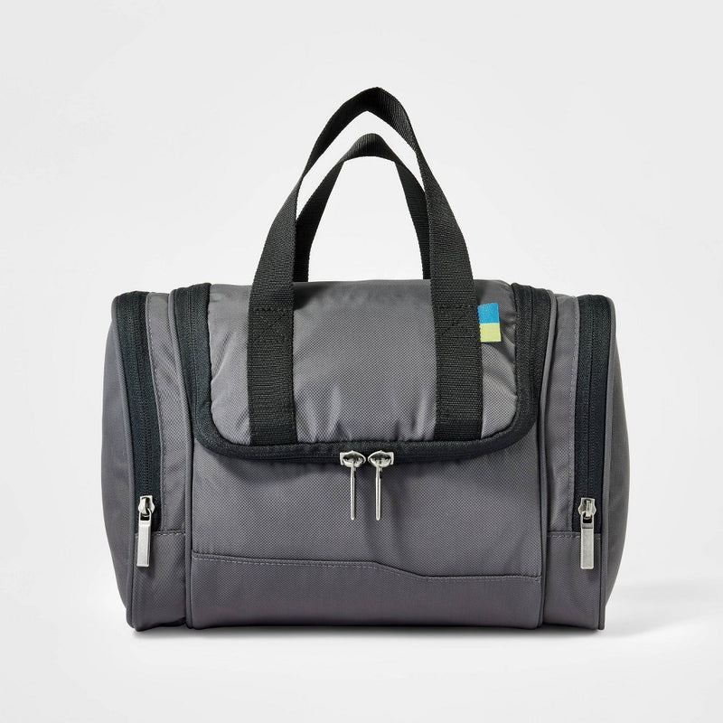 Large Hanging Toiletry Bag Gray - Open Story