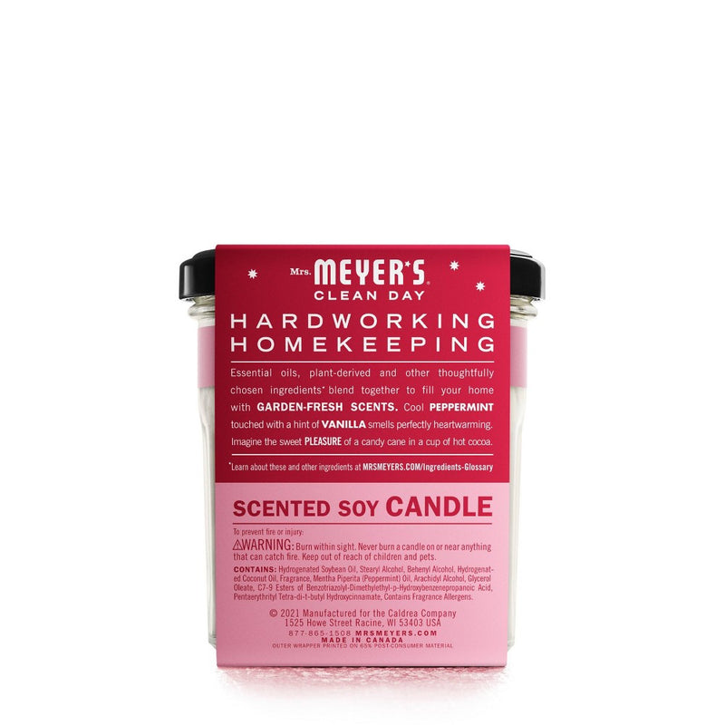 Mrs. Meyer's Clean Day Holiday Large Jar Candle - Peppermint - 7.2oz