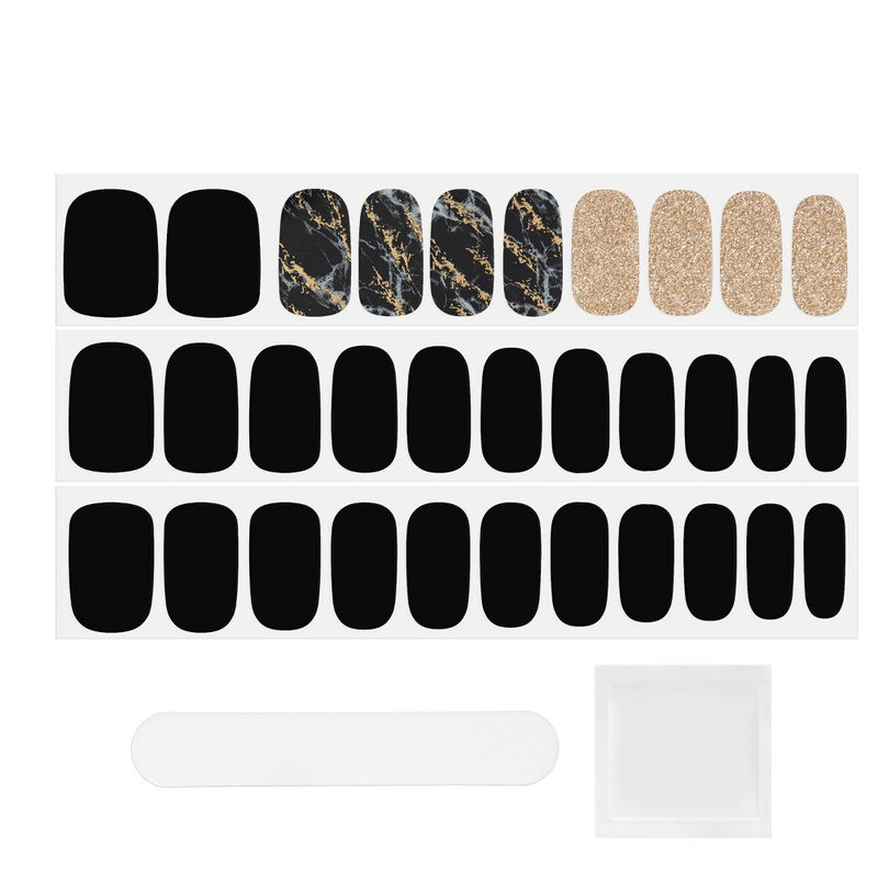 Dashing Diva Gloss Palette Nail Art - Black Obsidian - 32ct