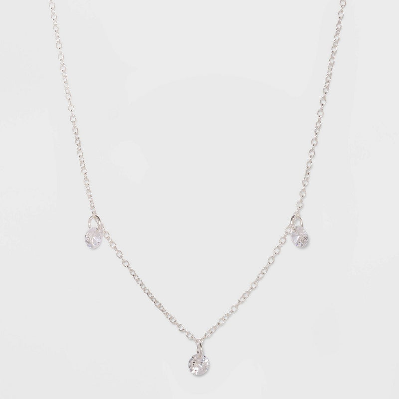 Sterling Silver with Multi Cubic Zirconia Pendant Necklace - A New Day Silver