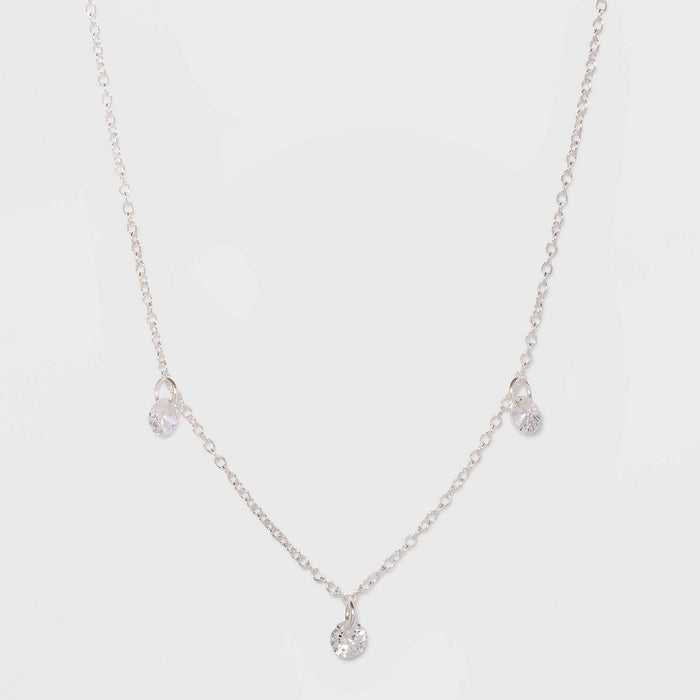 Sterling Silver with Multi Cubic Zirconia Pendant Necklace - A New Day Silver