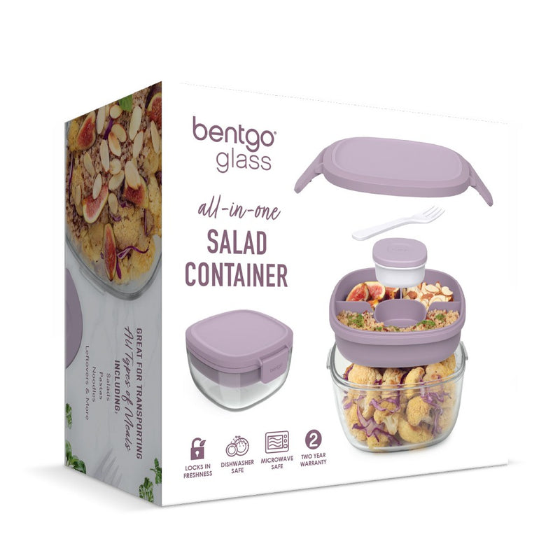 Bentgo 7.6c Glass Salad Container Lavender