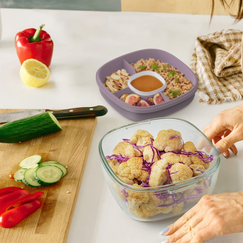 Bentgo 7.6c Glass Salad Container Lavender