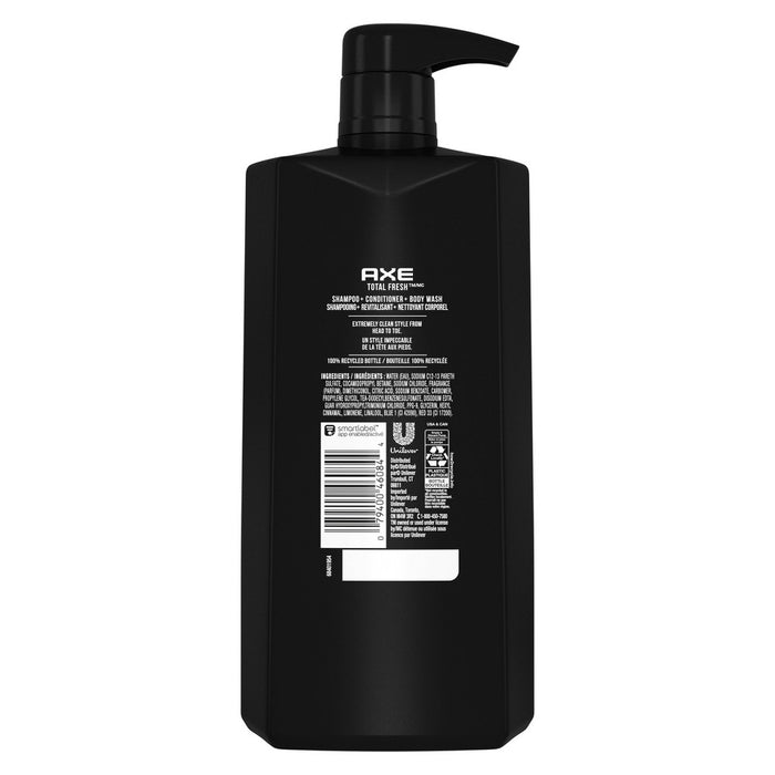 Axe Clean Fresh 3-in-1 Body Wash + Shampoo + Conditioners - 28 fl oz