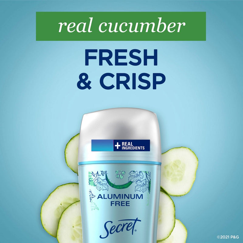 Secret Aluminum Free Deodorant for Women - Cucumber -2.4oz