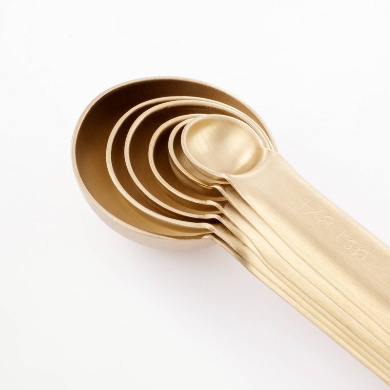6pc Stainless Steel Measuring Spoons Champagne - Figmint