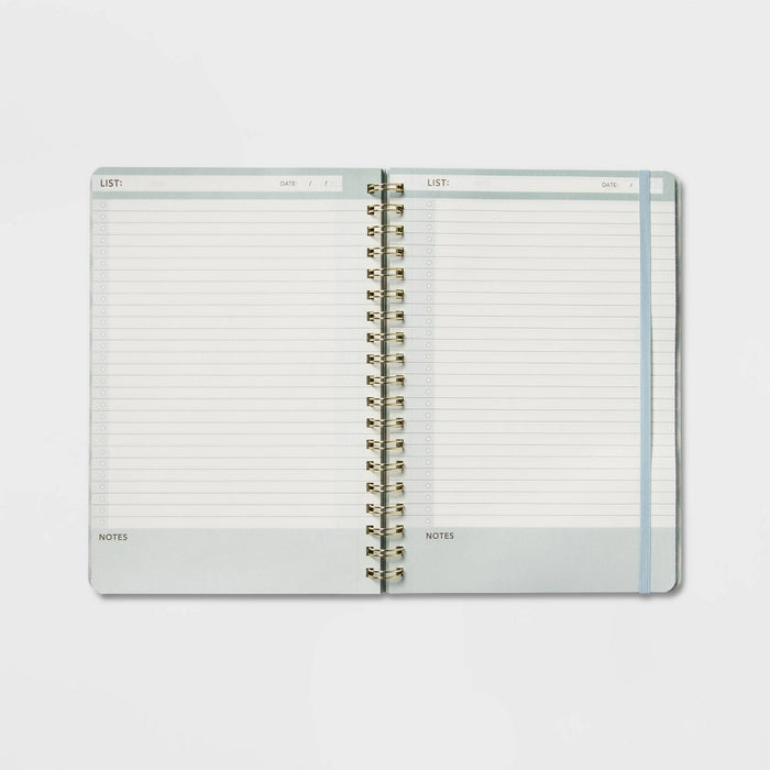 Undated Planner 7"x10" Spiral Book of Lists - Threshold