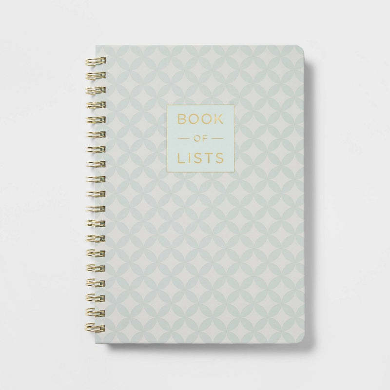 Undated Planner 7"x10" Spiral Book of Lists - Threshold