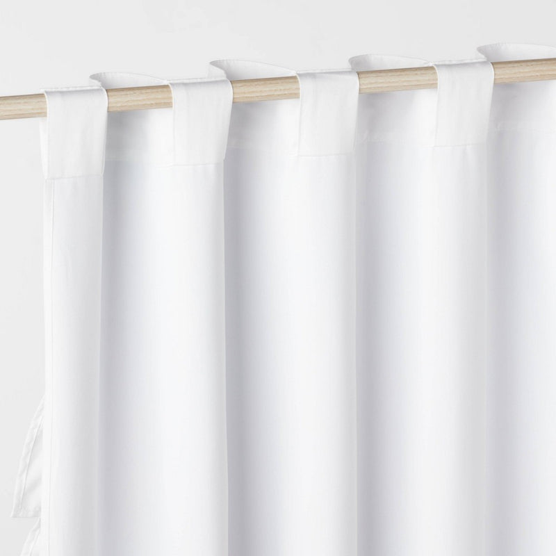 63" Ruffle Blackout Kids' Curtain Panel White - Pillowfort
