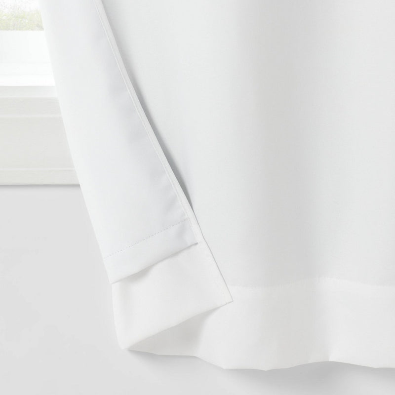 63" Ruffle Blackout Kids' Curtain Panel White - Pillowfort