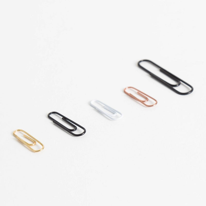 U Brands 280ct Paper Clips in Mason Jar Black/White/Gold