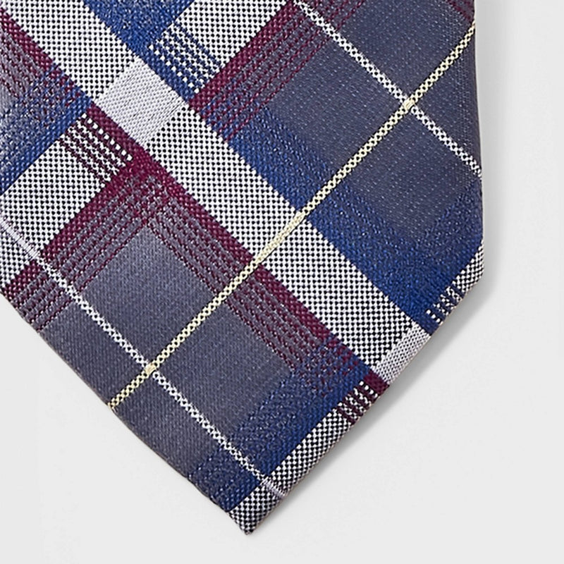 Men's Plaid Neck Tie - Goodfellow & Co Gray One Size