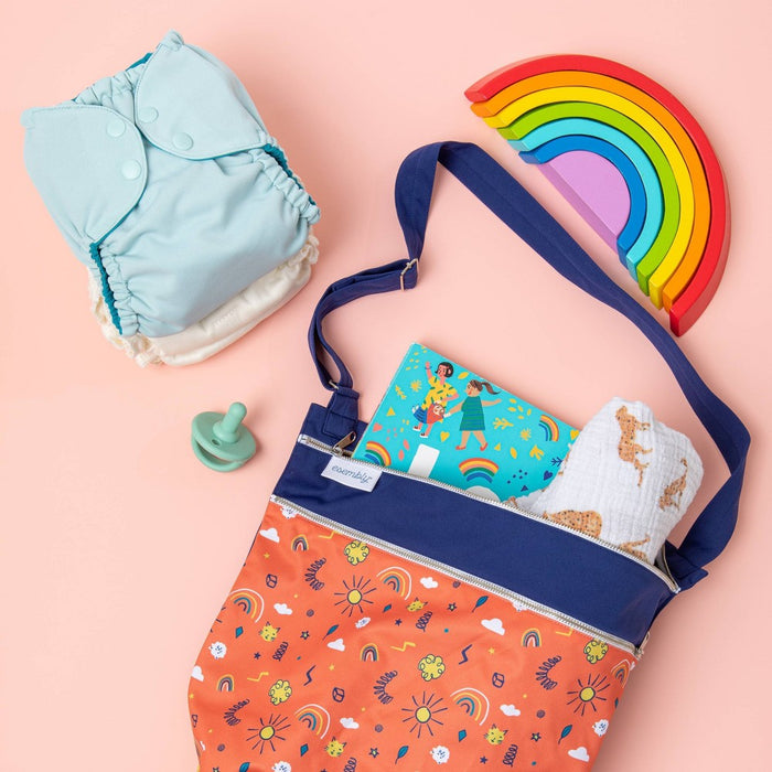 Esembly Cloth Diaper Waterproof Day Bag - Fuzzy Friends