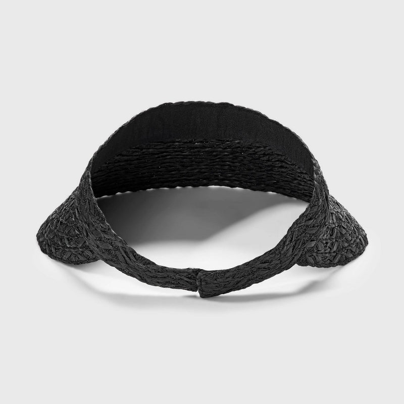 Straw Visor Hat - A New Day Black