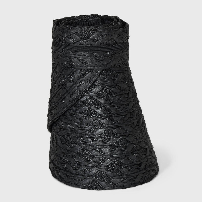 Straw Visor Hat - A New Day Black
