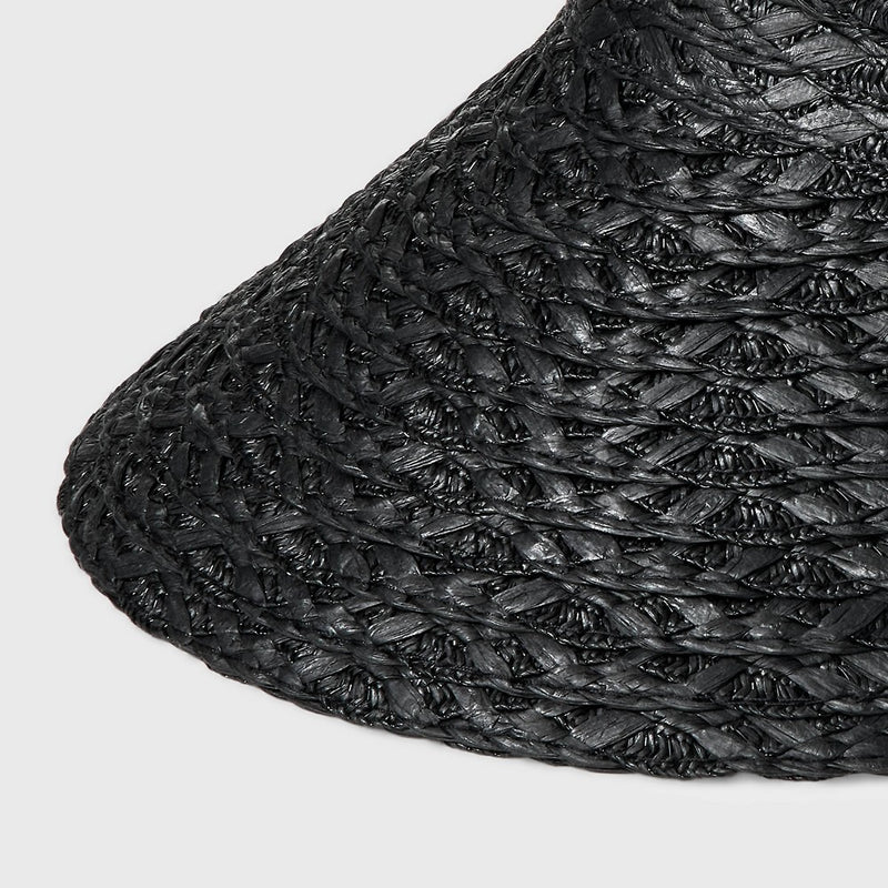 Straw Visor Hat - A New Day Black