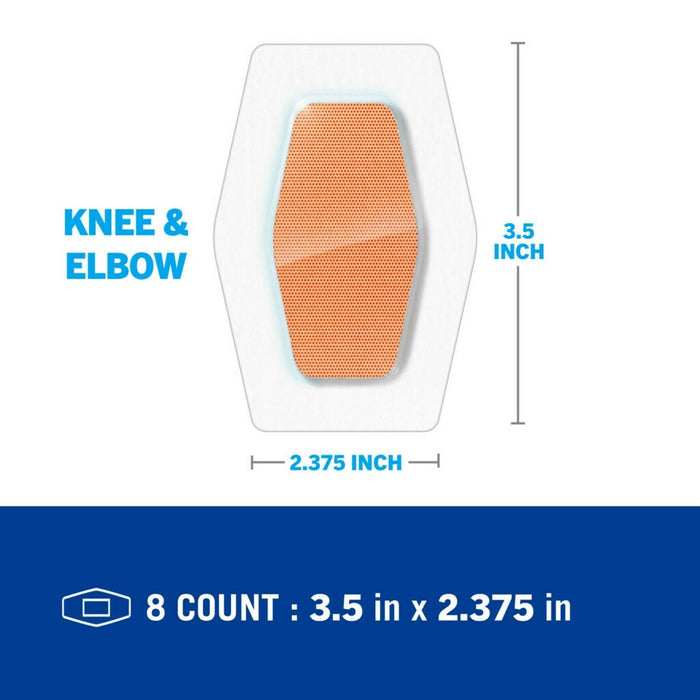 Nexcare Waterproof Bandages Knee and Elbow, Clear, 2 3/8 in x 3 1/2 in, 8 ct.
