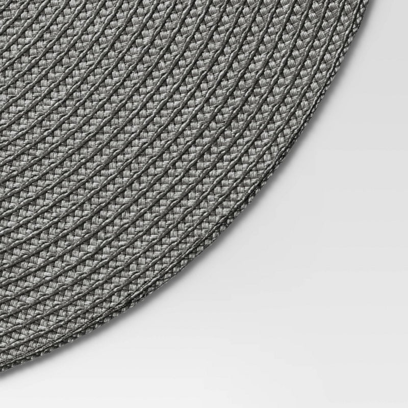 Polyround Charger Placemat Dark Gray - Threshold
