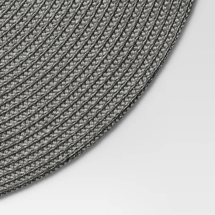 Polyround Charger Placemat Dark Gray - Threshold