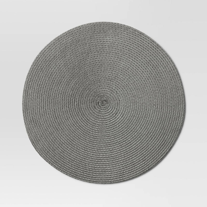 Polyround Charger Placemat Dark Gray - Threshold