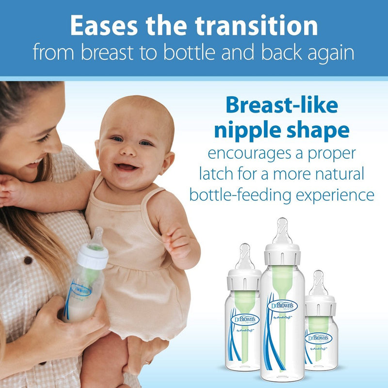 Dr. Brown's Narrow Baby Bottle Silicone Nipple - Level 1 - Slow Flow - 2pk