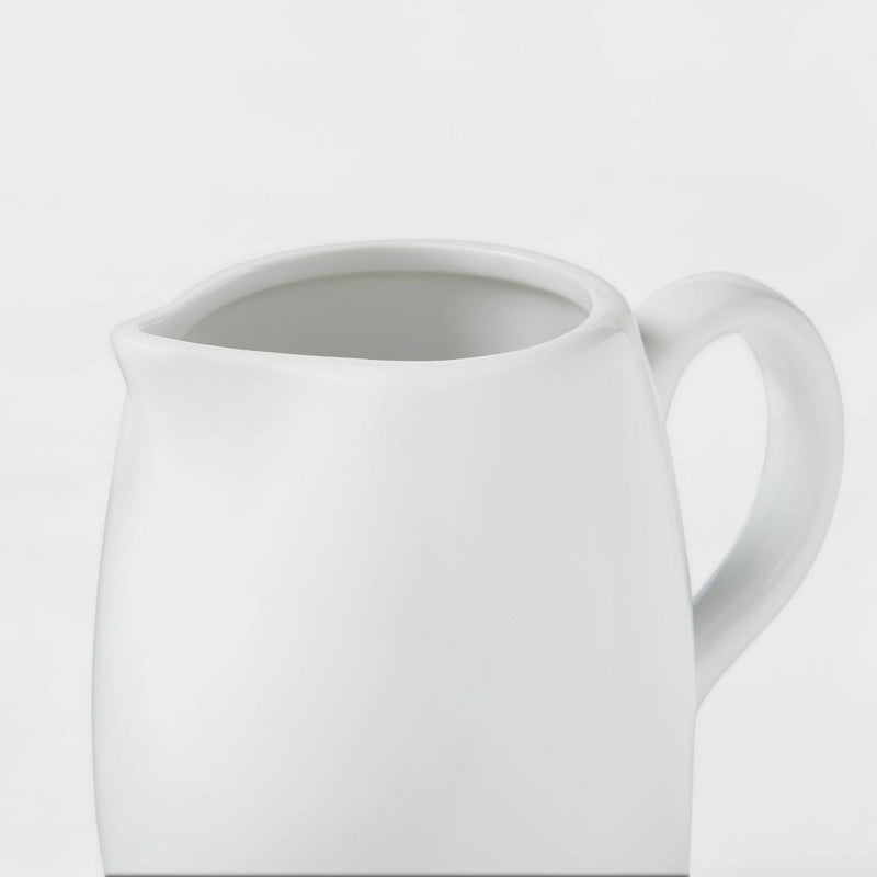 8oz Ceramic Creamer Pitcher White - Threshold