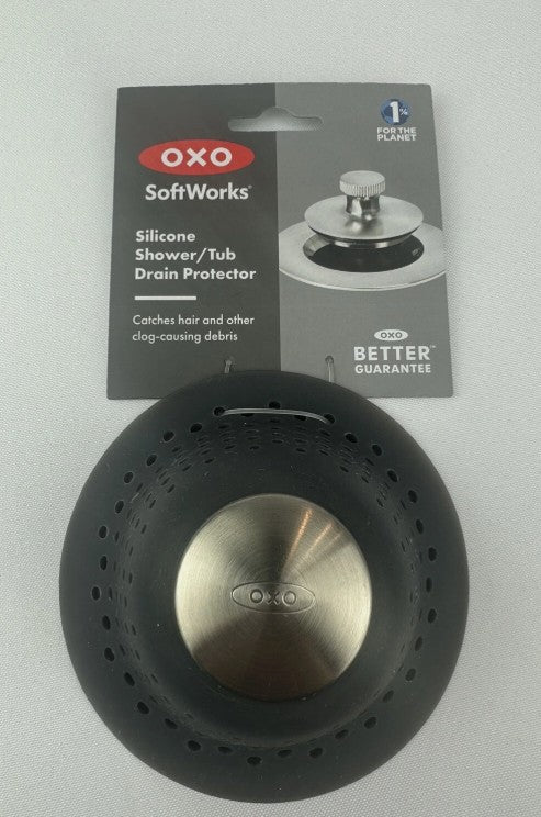 Shower and Bath Tub Drain Protector Gray - OXO