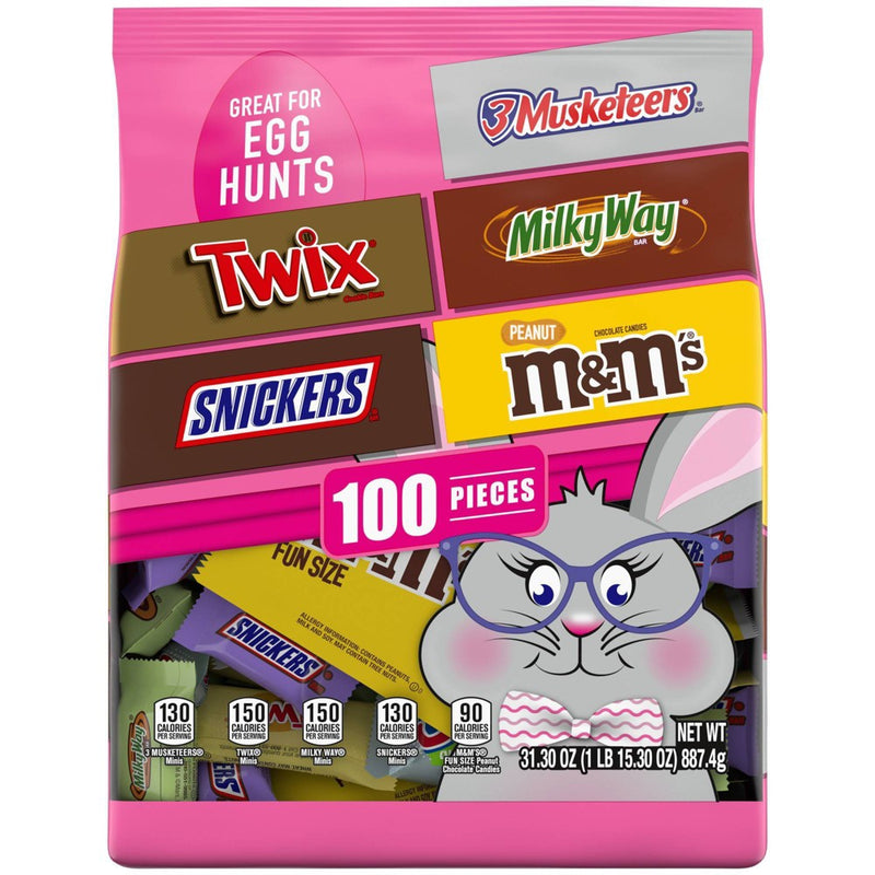 Mars Easter Chocolate and Sugar Assorted Variety Pack - 31.3oz/100ct