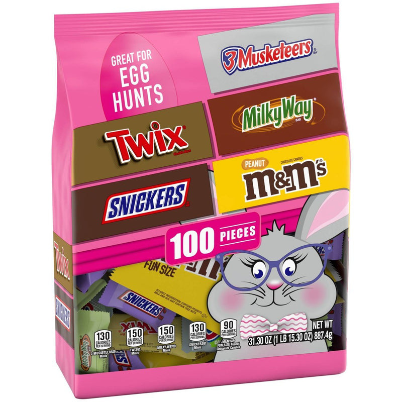 Mars Easter Chocolate and Sugar Assorted Variety Pack - 31.3oz/100ct