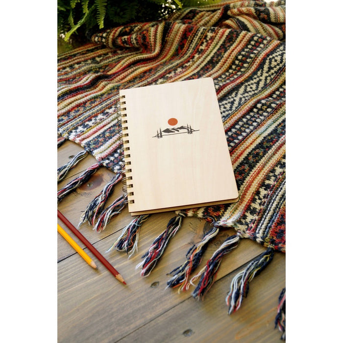 Denik 130 Sheet College Ruled Journal 8.75"x6.125" Spiral Hardcover Mountain Sunset