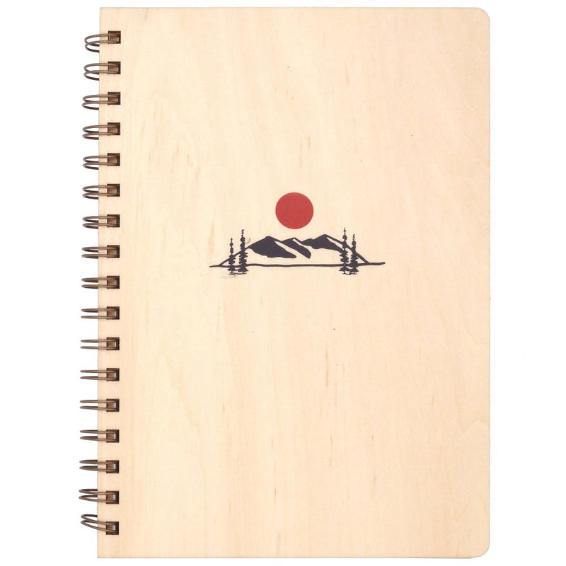 Denik 130 Sheet College Ruled Journal 8.75"x6.125" Spiral Hardcover Mountain Sunset