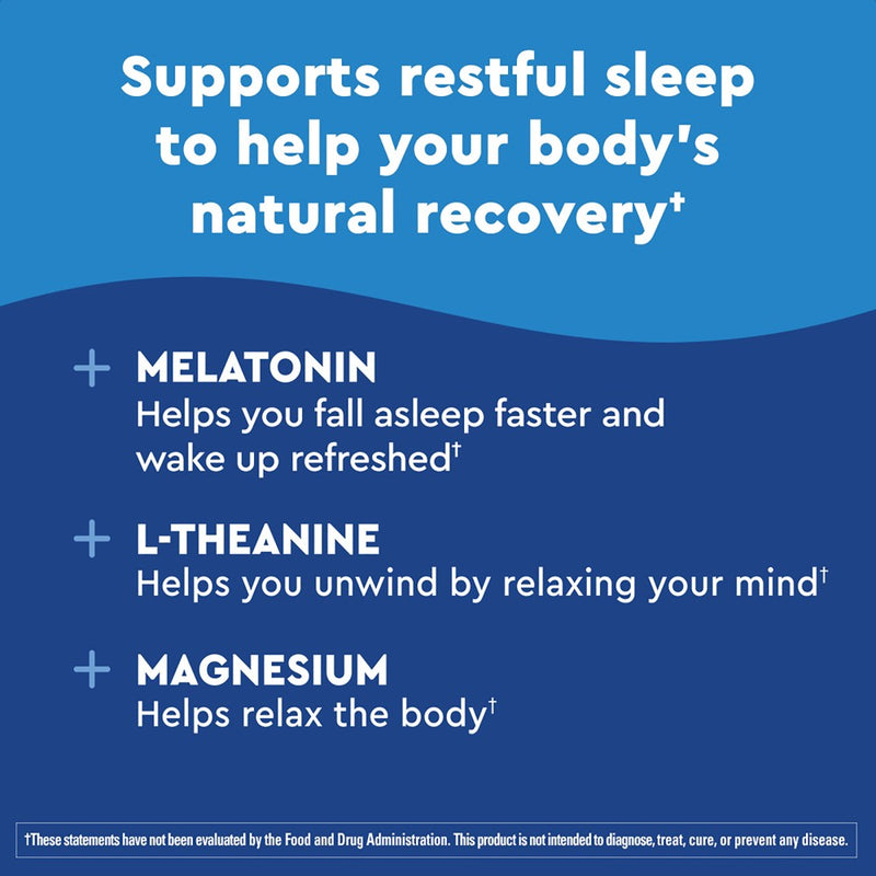 Nature Made Wellblends Sleep and Recover Sleep Aid Gummies with Melatonin, L theanine and Magnesium - 44ct