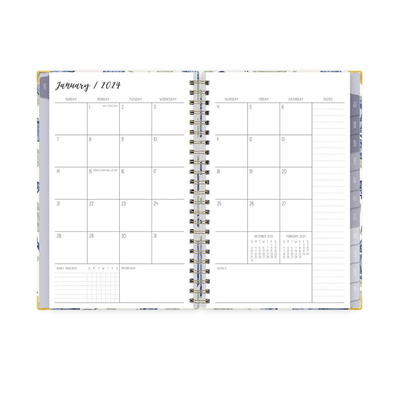 Ivory Paper Co 2024 Planner 8"x5" Weekly/Monthly Wirebound Mariposas