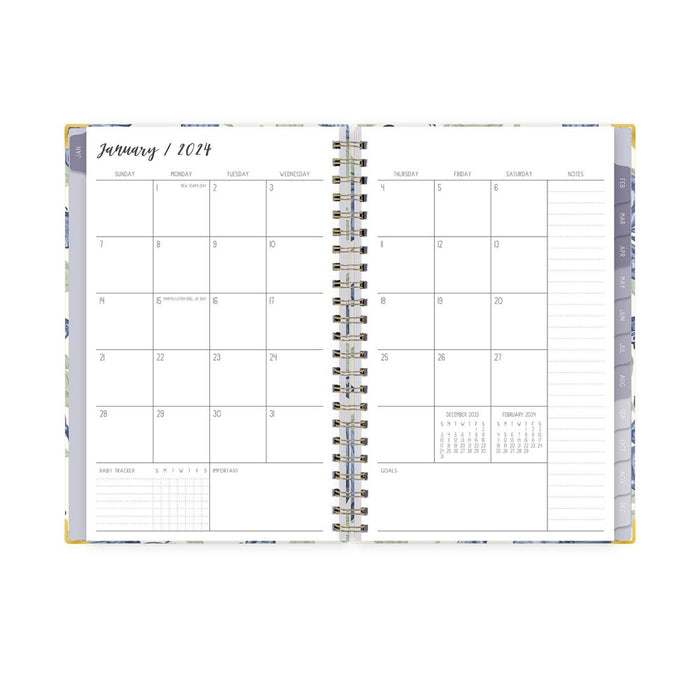 Ivory Paper Co 2024 Planner 8"x5" Weekly/Monthly Wirebound Mariposas