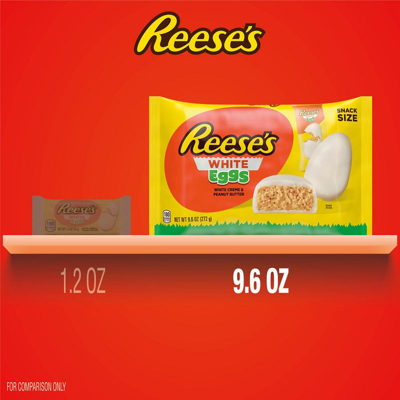 Reese's White Creme Peanut Butter Eggs Easter Candy Snack Size - 9.6oz