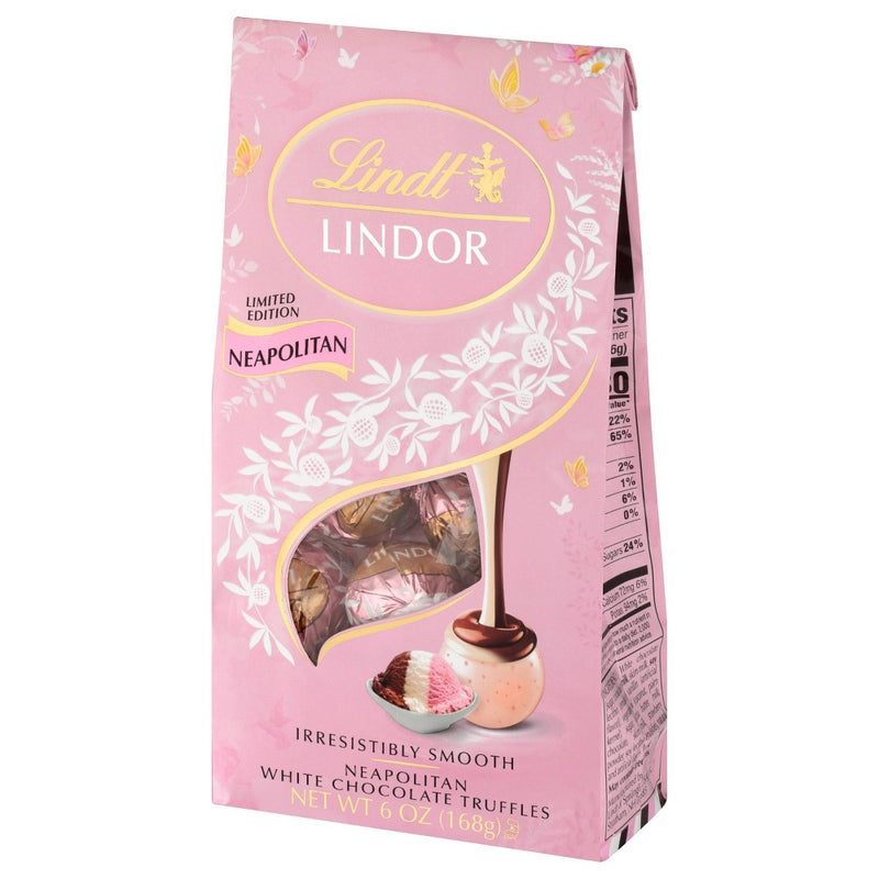 Lindor Easter Spring Neapolitan White Chocolate Truffles Bag - 6oz