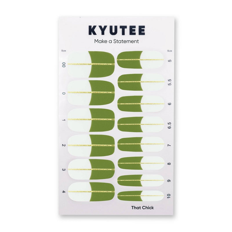 Kyutee Nails Peel. Press. File. Instant Gel Polish Manicure - That Chick - 28pc