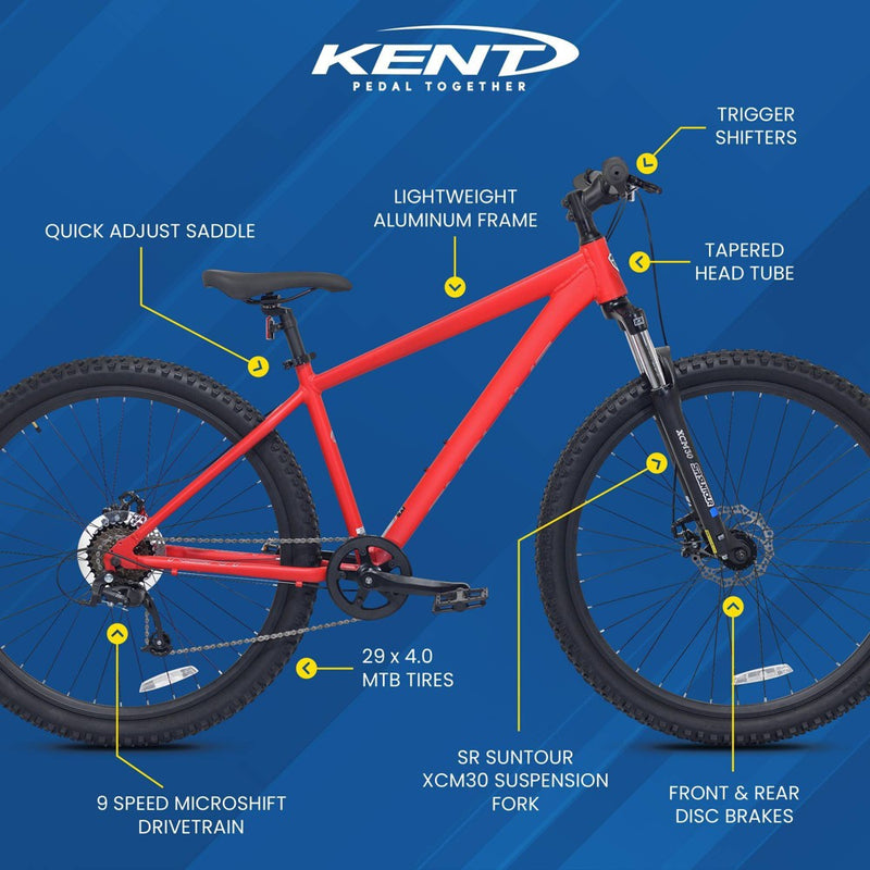 Kent Enclave 29" Adult Mountain Bike - Dark Red (LOCAL PICKUP ONLY)
