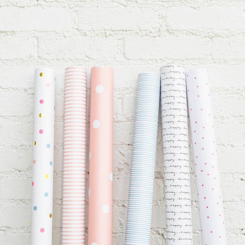 White/Black Happy Birthday Script Wrapping Paper - Sugar Paper + Target (LOCAL PICKUP ONLY)