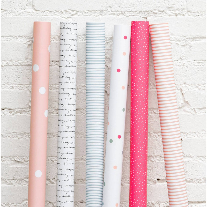 White/Black Happy Birthday Script Wrapping Paper - Sugar Paper + Target (LOCAL PICKUP ONLY)